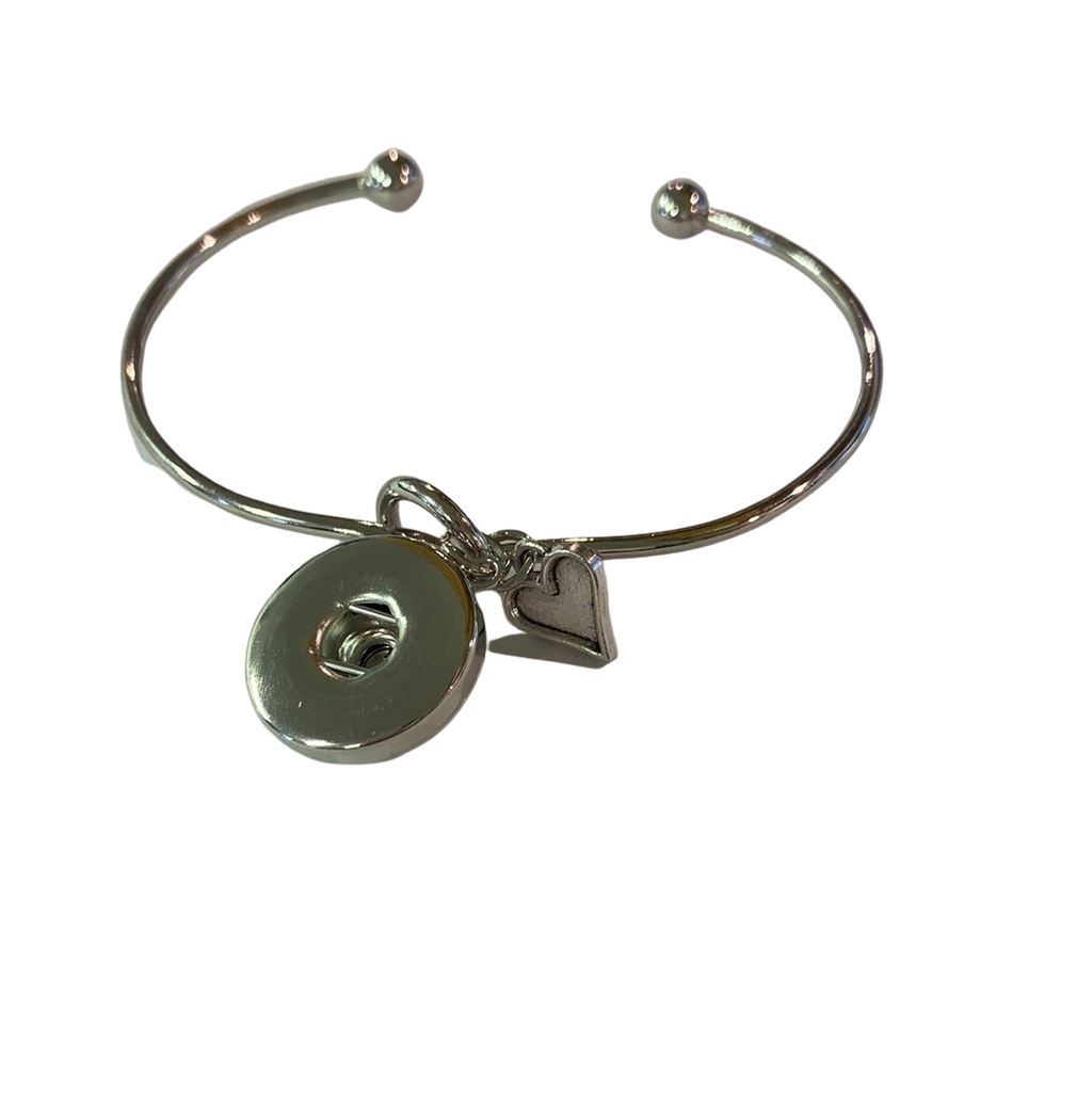 Love Knot Bangle Dangle Charm 20mm Snap Bracelet