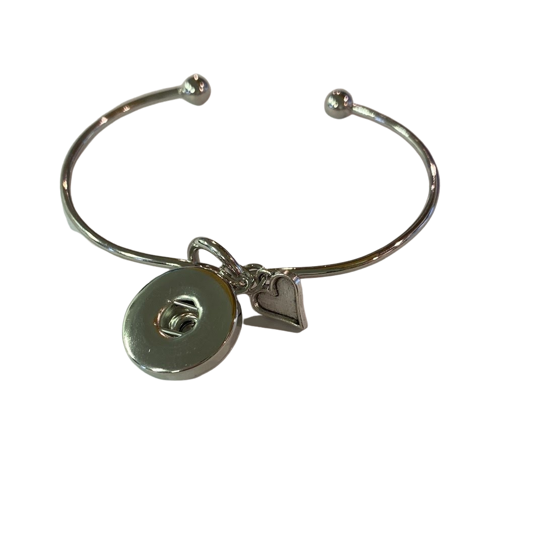 Love Knot Bangle Dangle Charm 20mm Snap Bracelet