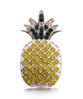 Rhinestone Pineapple 20mm Snap Charm