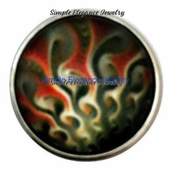 Abstract Flames Snap 18mm - Snap Jewelry