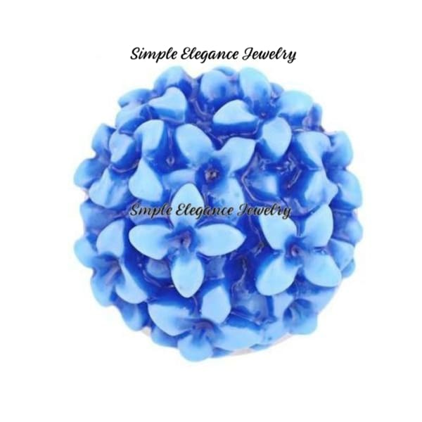 Acrylic Bubble Flower Snap 20mm - Blue - Snap Jewelry