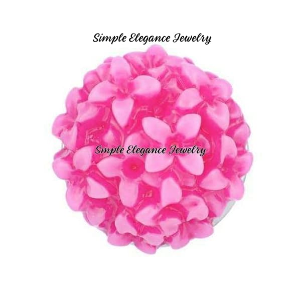 Acrylic Bubble Flower Snap 20mm - Pink - Snap Jewelry