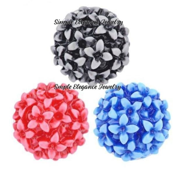 Acrylic Bubble Flower Snap 20mm - Snap Jewelry