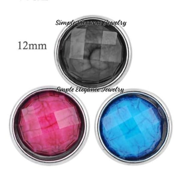 Acrylic Faceted Mini Snaps 12mm for Snap Jewelry - Snap Jewelry