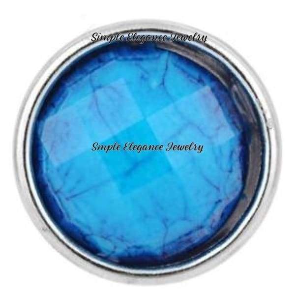 Acrylic Faceted Mini Snaps 12mm for Snap Jewelry - Blue - Snap Jewelry