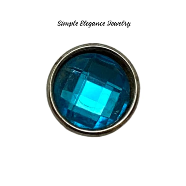 Acrylic Faceted MINI Snaps 12mm Snap Charms - Blue - Snap Jewelry