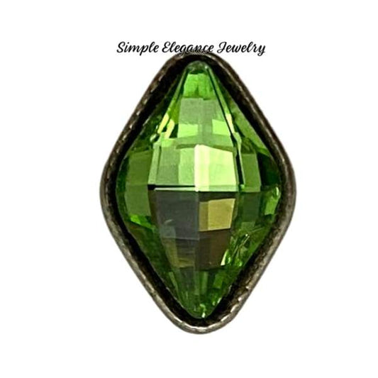 Acrylic Faceted MINI Snaps 12mm Snap Charms - Green - Snap Jewelry