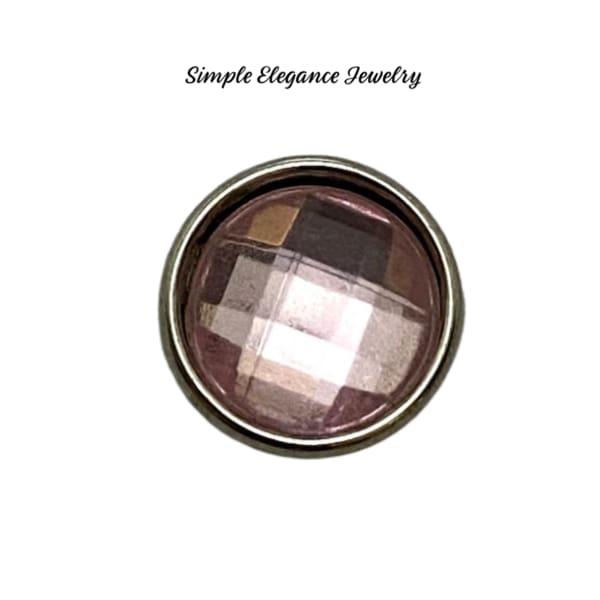 Acrylic Faceted MINI Snaps 12mm Snap Charms - Pink - Snap Jewelry