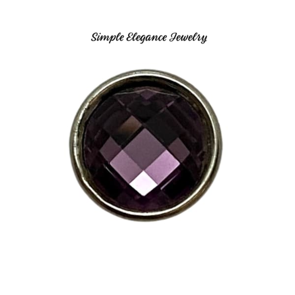 Acrylic Faceted MINI Snaps 12mm Snap Charms - Purple - Snap Jewelry