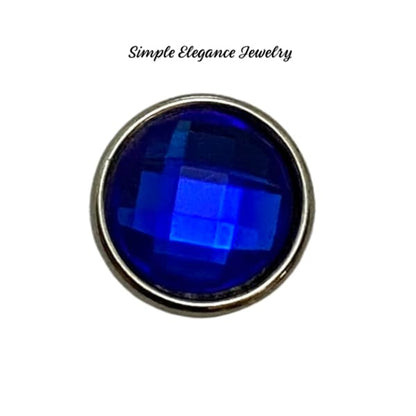 Acrylic Faceted MINI Snaps 12mm Snap Charms - Royal Blue - Snap Jewelry