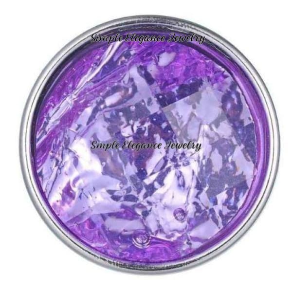 Acrylic Faceted Snap for Snap Charm Jewelry 20mm Several Colors to Choose From) - Purple - Snap Jewelry