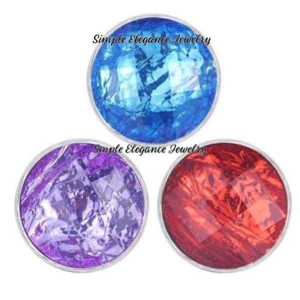 Acrylic Faceted Snap for Snap Charm Jewelry 20mm Several Colors to Choose From) - Snap Jewelry