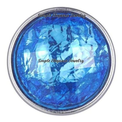 Acrylic Faceted Snap for Snap Charm Jewelry 20mm Several Colors to Choose From) - Turquoise - Snap Jewelry