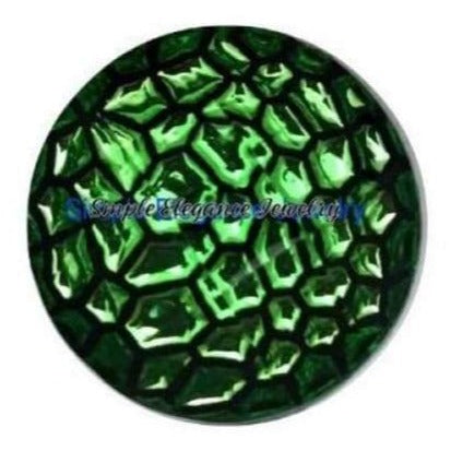 Acrylic Green Pebbled Snap 18mm - Snap Jewelry