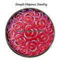 Acrylic Rose Snap 18mm for Snap Jewelry - Pink - Snap Jewelry