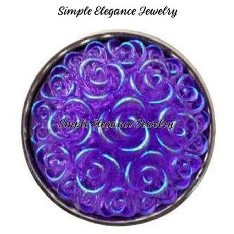 Acrylic Rose Snap 18mm for Snap Jewelry - Purple - Snap Jewelry