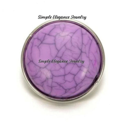 Acrylic Turquoise Cracked Snap Button 20mm for Snap Jewelry - Fushia - Snap Jewelry