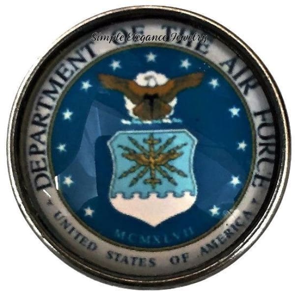 Air Force Military Snap Charm 20mm for Snap Jewelry - Snap Jewelry