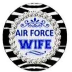Air Force Wife Snap Charm for Snap Charm Jewelry 20mm - Snap Jewelry