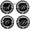 Alphabet Black Filigree 20mm Snap Charm - A - Snap Jewelry