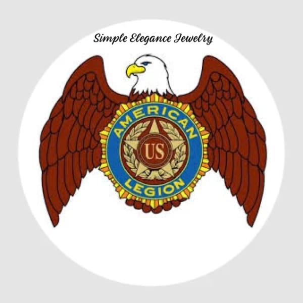 American Legion Eagle Snap Charm 20mm - Snap Jewelry