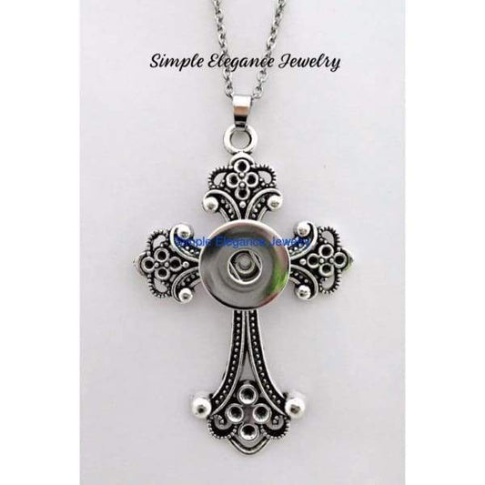 Cross Pendant 18-20mm Snap ( Includes Stainless Steel 20 Chain ) Snap Jewelry