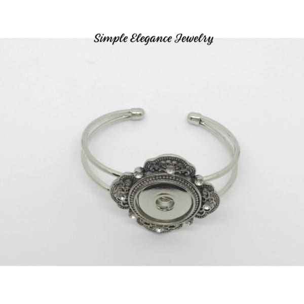 Antique Filigree Single Snap Cuff Bracelet 18mm-20mm Snaps - Snap Jewelry