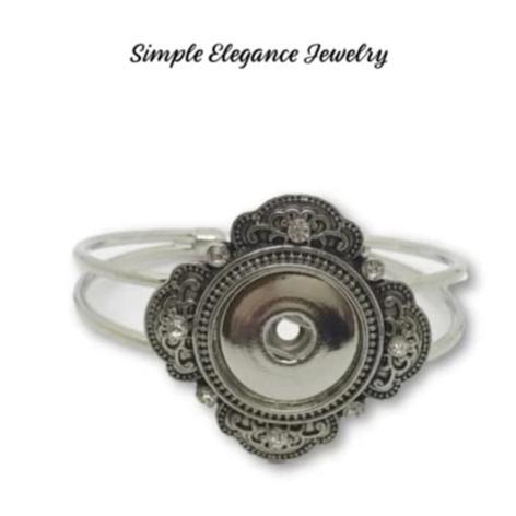 Antique Filigree Single Snap Cuff Bracelet 18mm-20mm Snaps - Snap Jewelry