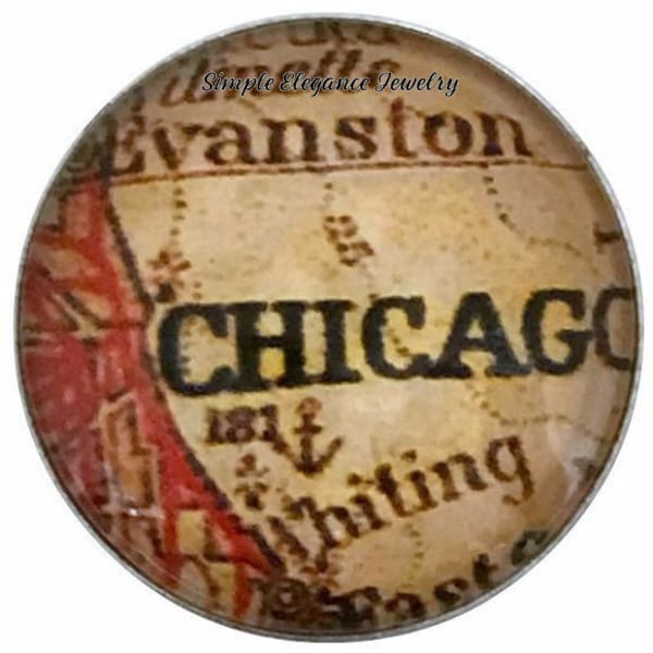 Antique Globe/Map Snap Collection 18mm Snap Charms (12 Designs) - 102 - Snap Jewelry