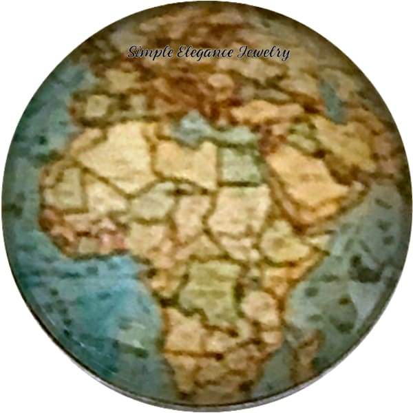 Antique Globe/Map Snap Collection 18mm Snap Charms (12 Designs) - 104 - Snap Jewelry