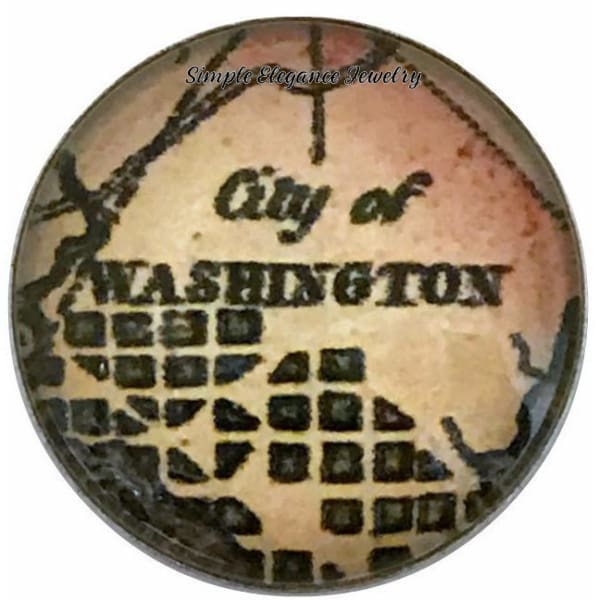 Antique Globe/Map Snap Collection 18mm Snap Charms (12 Designs) - 105 - Snap Jewelry