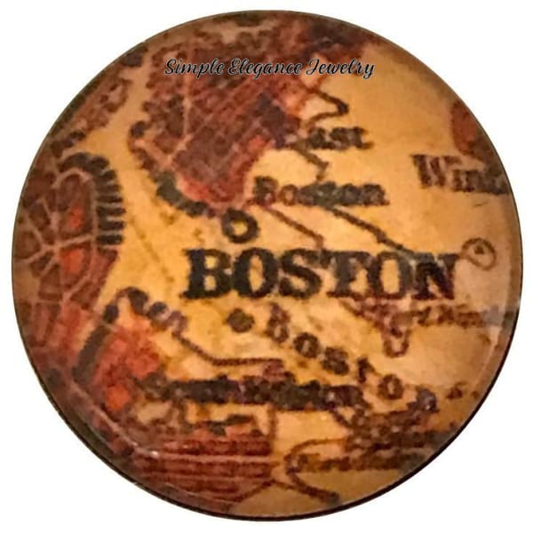 Antique Globe/Map Snap Collection 18mm Snap Charms (12 Designs) - 107 - Snap Jewelry