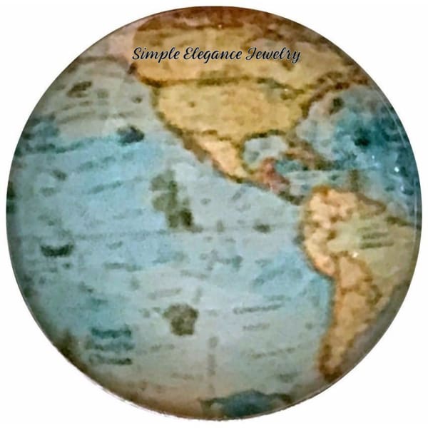 Antique Globe/Map Snap Collection 18mm Snap Charms (12 Designs) - 111 - Snap Jewelry