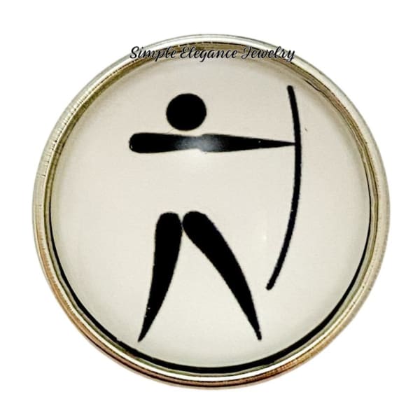 Archery Sport Snap Charm 20mm - Snap Jewelry