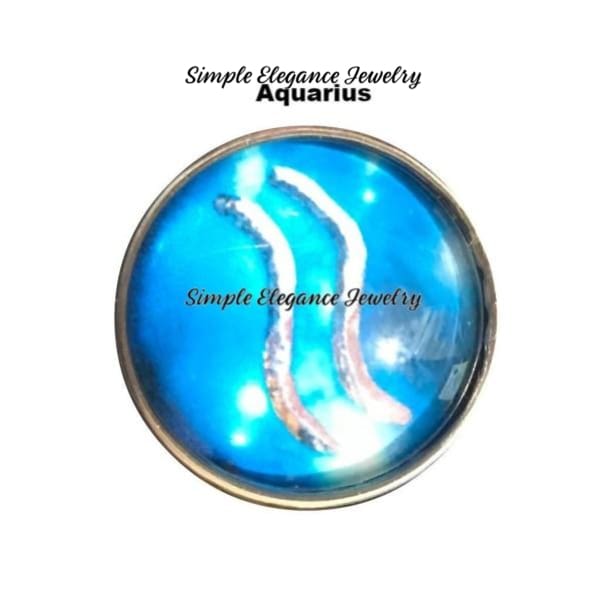Astrological Zodiac Sign Snap 20mm for Snap Jewelry - Aquarius - Snap Jewelry