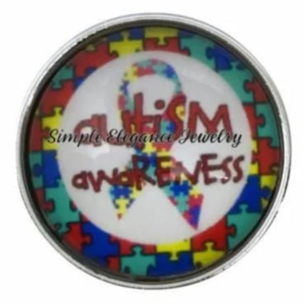 Autism Awareness Snap 20mm for Snap Charms - Snap Jewelry