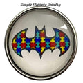 Autism Bat Snap 20mm - Snap Jewelry