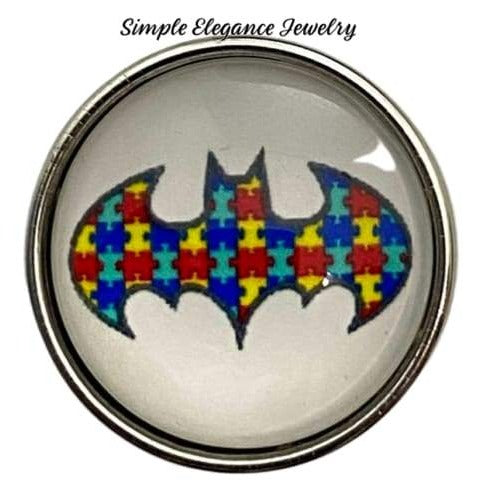 Autism Bat Snap 20mm - Snap Jewelry