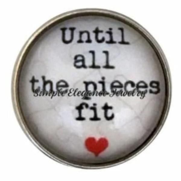 Autism Snap Charm 20mm for Snap Charm Jewelry - Snap Jewelry