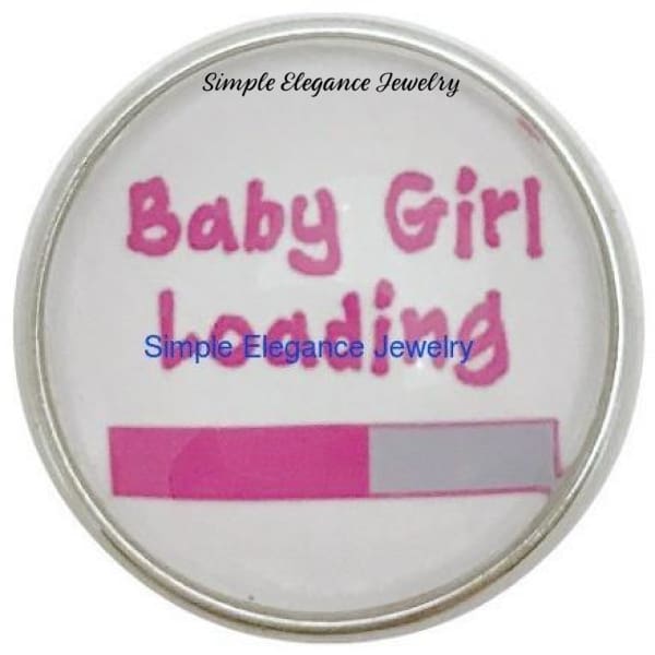 Baby Girl Loading Snap Charm 20mm for Snap Jewelry - Snap Jewelry