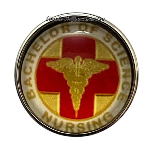 Bachelor Of Science Nursing Snap Charm 20mm - Snap Jewelry