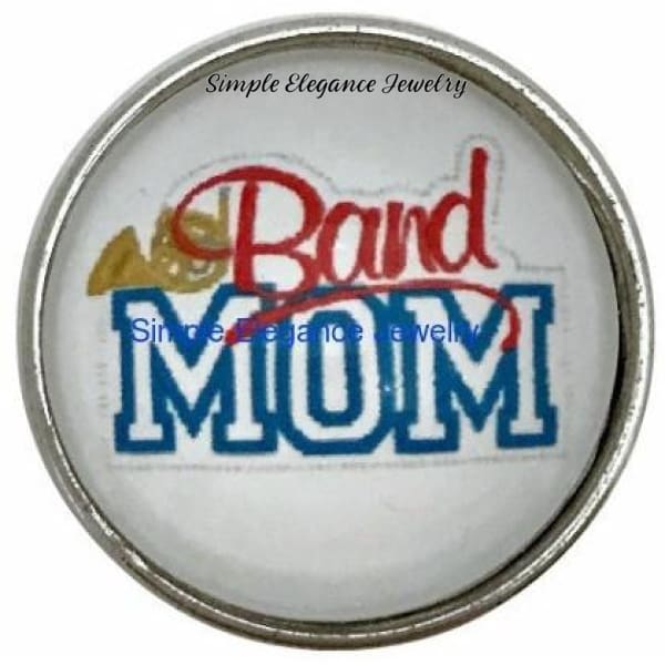 Band Mom Snap Charm 20mm for Snap Jewelry - Snap Jewelry