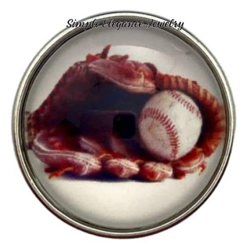Baseball Glove Snap Charm 20mm - Snap Jewelry