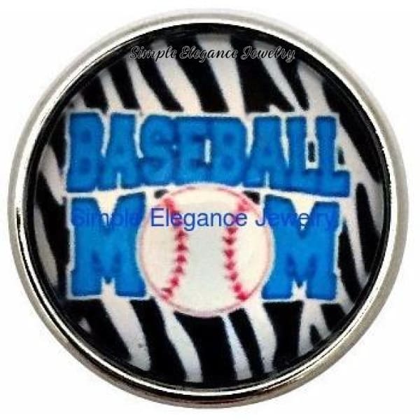 Baseball Mom Snap 20mm - Snap Jewelry