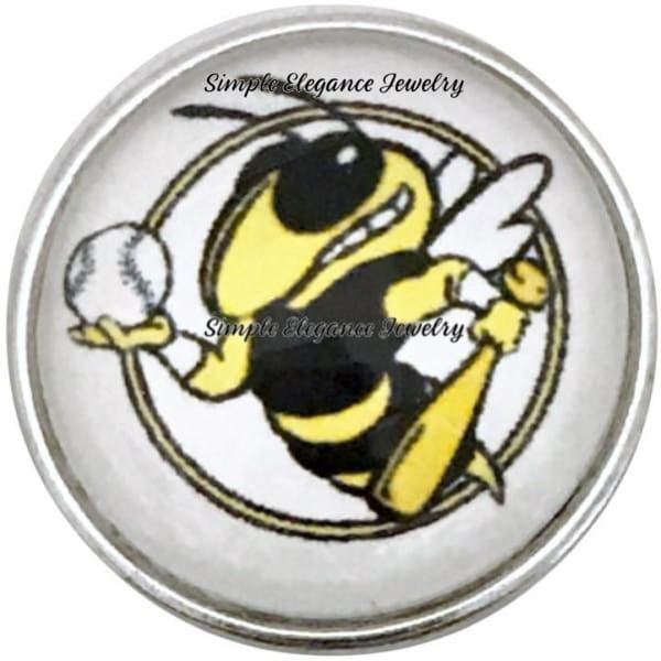 Baseball Yellow Jacket-Bee Snap Charm 20mm for Snap Jewelry - Snap Jewelry