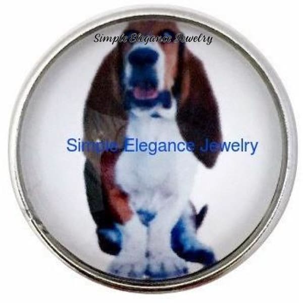 Basset Hound Dog Snap 20mm - Snap Jewelry