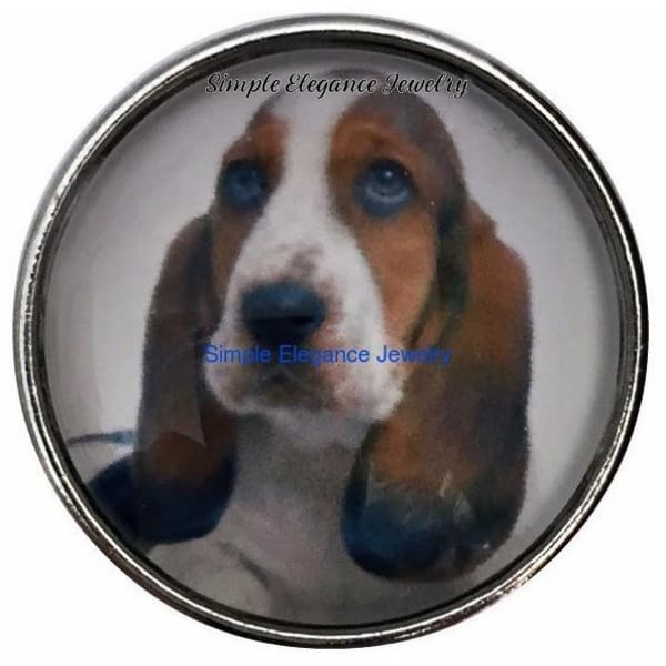 Basset Hound Dog Snap 20mm - Snap Jewelry