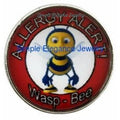 Bee-Wasp Allergy Alert Snap 20mm for Snap Jewelry - Snap Jewelry