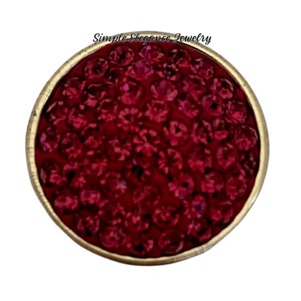 Berry Rhinestone 20mm Snap Charm - Snap Jewelry