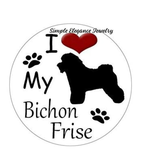 Bichon Frise Dog Snap Charm 20mm - Snap Jewelry